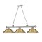 Z-Lite Cordon 3 Light Billiard, Brushed Nickel & Rubbed Brass 2306-3BN-SRB - alternate 7